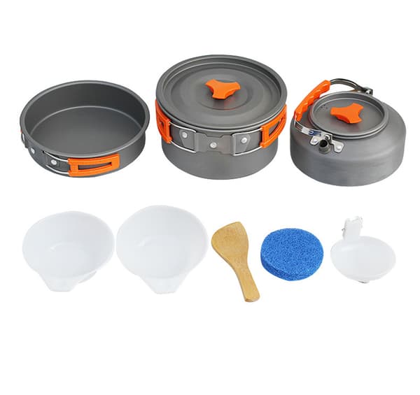 1-pack Uteserveringssats, Tekanna, Campingkokare, Kokkärlssats