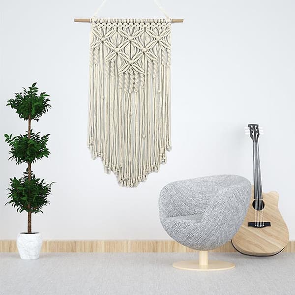 1 st Macrame väggbonad, heminredning väggdekor handvävd väggbonad vardagsrum sovrumsdekoration, 40 cm * 75 cm