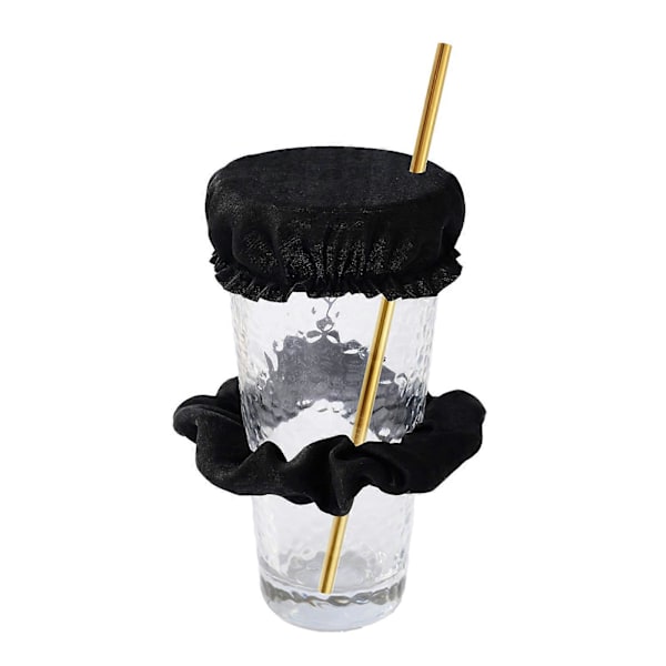 Juoman Suojus Scrunchie - Uudelleenkäytettävä Juoman Piikityksen Estävä Scrunchie Kuten Nähty Shark Tankissa black