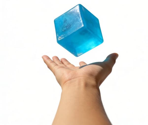 Stor blød isterning fidget-legetøj til børn, sensorisk fidgets-blå Blue