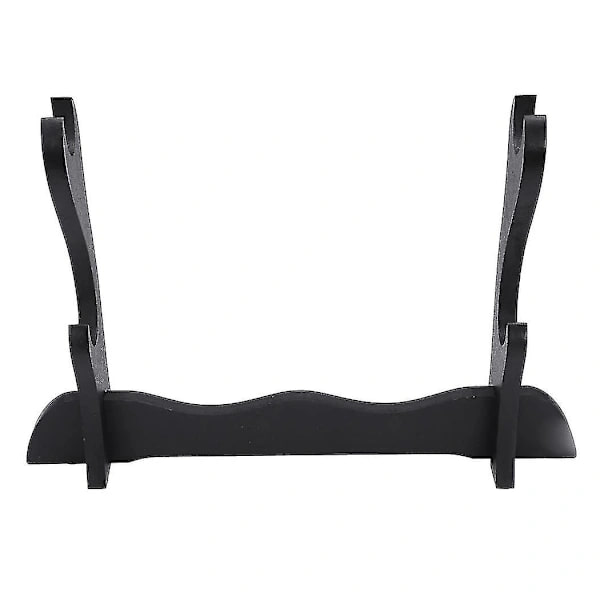 2-etagers Samurai Sværd Katana Holder Stativ Beslag Rack Display Sort, A