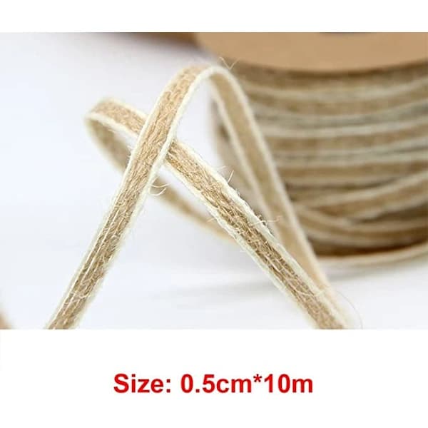 2 rullar jutegarn för bröllopsdekoration 0,5 cm x 10 m, A