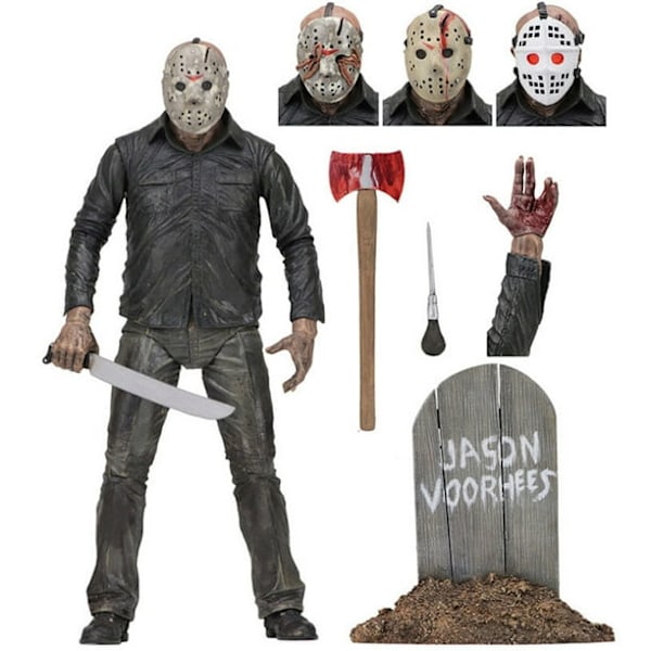 Fredag den 13. Jason Voorhees Actionfigur Horrible Movie 3D Model Dukke Legetøj Pynt Til Fans Samling