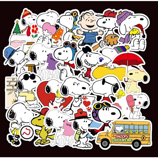 50 Snoopy-sarjakuvatarraa graffititarroja, A
