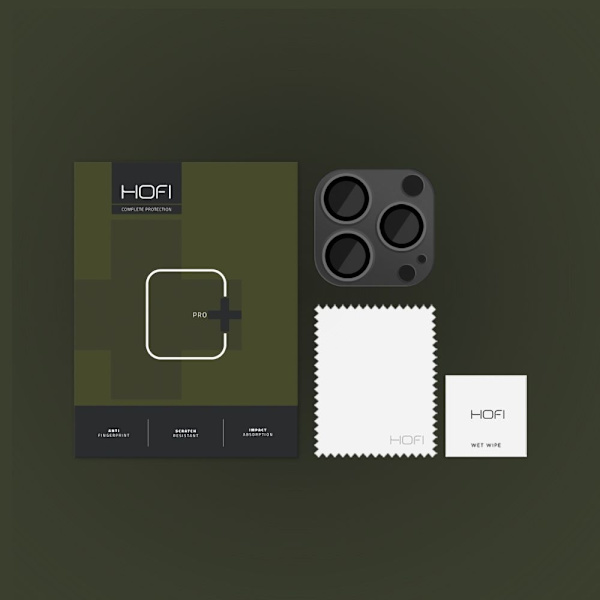 HOFI iPhone 15 Pro / 15 Pro Max Linsebeskyttelse FullCam Pro+ Sort
