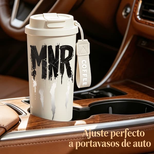 Lämpökahvimuki 500ml 316 ruostumatonta terästä Anime-design White