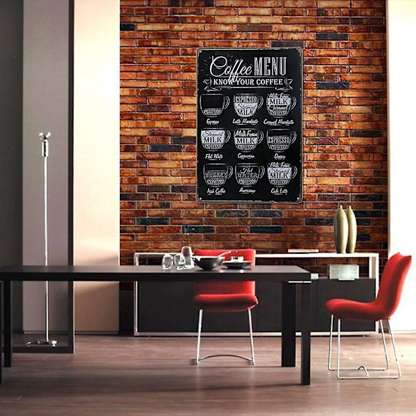 Retro metallskylt - För Café