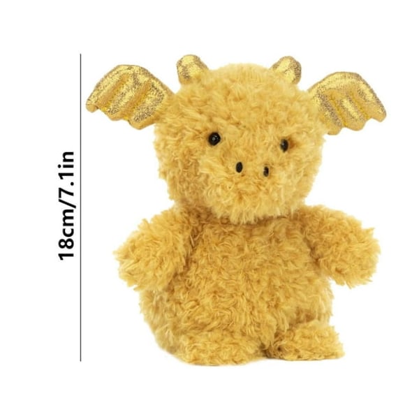 Jellycat Guld Drage Plysdyr, 18 cm | Mytisk Plyslegetøj | Klassisk Børnegave