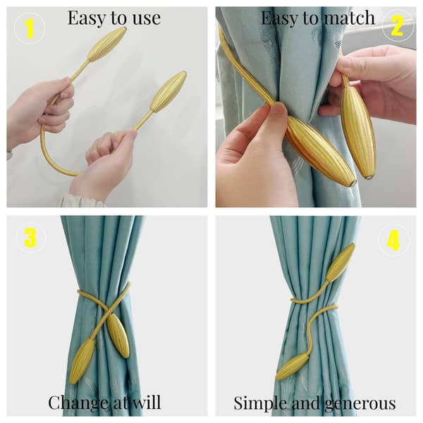 2 stk - DIY gardinbinder
