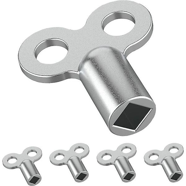 Sett med 5 radiatoravluftingsnøkler - Holdbare aluminiumsavluftingsnøkler - Radiatoravluftingsnøkler for mange radiatorer - Praktisk avluftingsnøkkel for varmeovner
