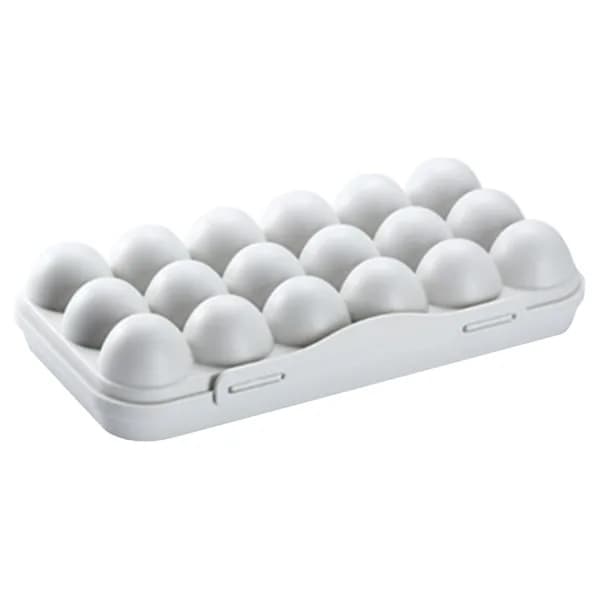 Stabelbar Eggoppbevaring: Frisk, Stilig & Plass til 18 Egg Hvit