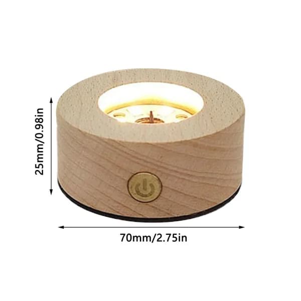 LED Lys Display Holder Krystalkugle Base HVIDT LYS HVID White Light