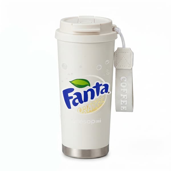 Termokopp 500ml 316 Rustfritt Stål Dyredesign White