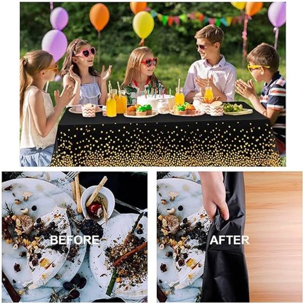 Set med 2 Engångsdukar Plastduk Rektangulär