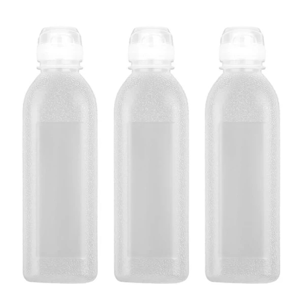 Klämflaskor för kryddor, såsflaskor, olivoljedispenser, ketchupflaskor, 3-pack 500 ml (17 oz), A