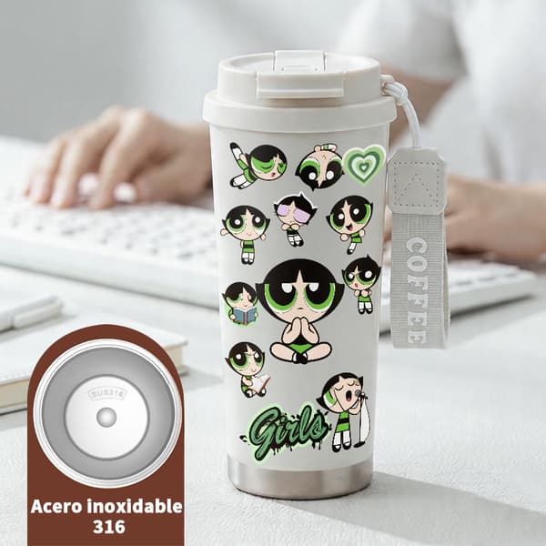 Kaffetermos 500ml Termisk Dyreprint Design White