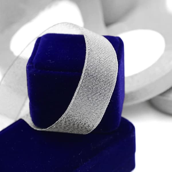 2 stycken 2CM 25 Yard Silverband Presentpapper Dekorativt Band