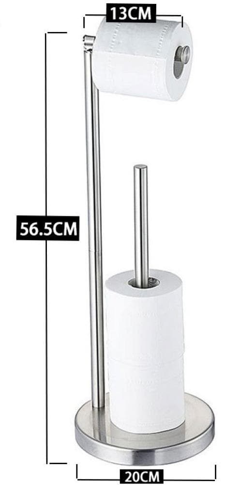 Fritstående toiletpapirholder, sammenklappelig dispenser med plads til 5 ruller