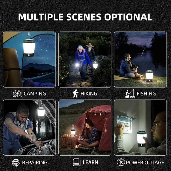1 stk Utendørs Campinglampe LED-lampe Multifunksjonell Tellampe