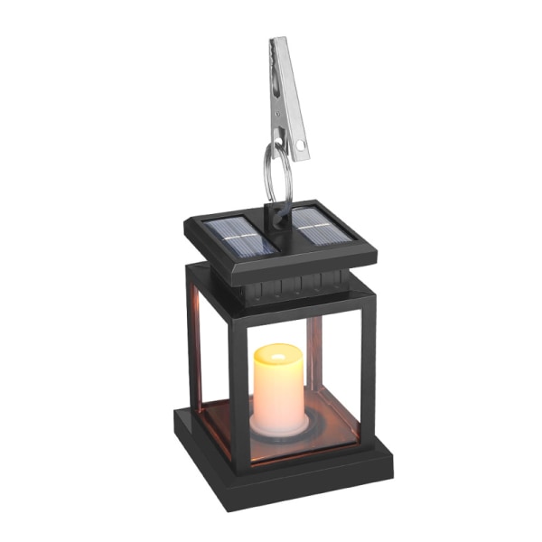 Outdoor Hanging Solar Lanterns Candle with Stake for Garden Pati