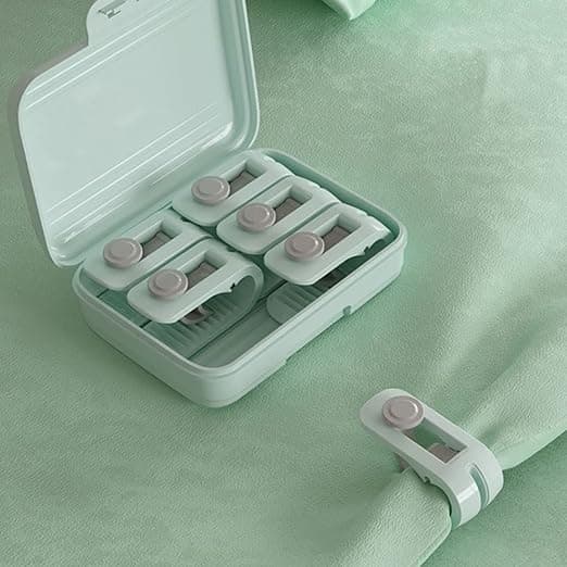 6-pack Gröna Multifunktionella Halksäkra Klämmor, Lakanklämmor, Täcke