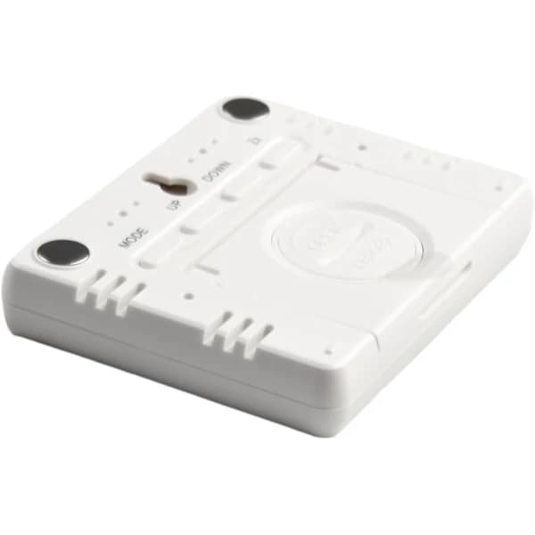 Digital Väggklocka Batteridriven, Magnetisk Design med Temperatur Inomhus Utomhus (Vit), A