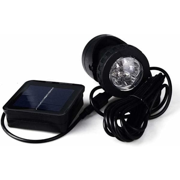 Solcellsdriven LED-spotlight för damm, undervattensbelysning, solcellslampor för trädgård, landskapsbelysning, uteplats, A