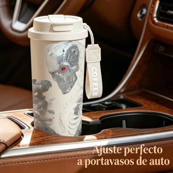 Kaffetermos 500ml 316 Rustfritt Stål Juledesign White