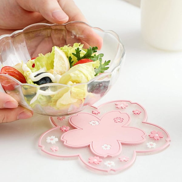 2-pack Coasters Mjuka PVC Sakura Mattor Bordstabletter Ch