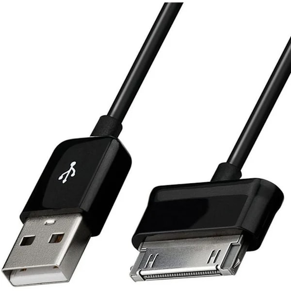 USB-datakabeloplader Datakabel Datasync Sort til Samsung Galaxy TAB 2 10.1 P1000 7.1 Oplader, A