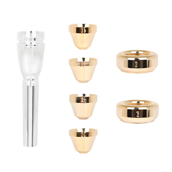 Trompetmundstykke Messingforgyldt 7 Næser 3C3B2C2B Trompet Instrument