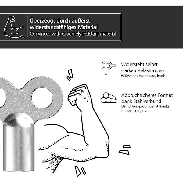 Sett med 5 radiatoravluftingsnøkler - Holdbare aluminiumsavluftingsnøkler - Radiatoravluftingsnøkler for mange radiatorer - Praktisk avluftingsnøkkel for varmeovner