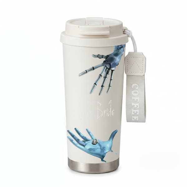 Kaffetermokande 500ml 316 Rustfrit Stål Vintage Design White