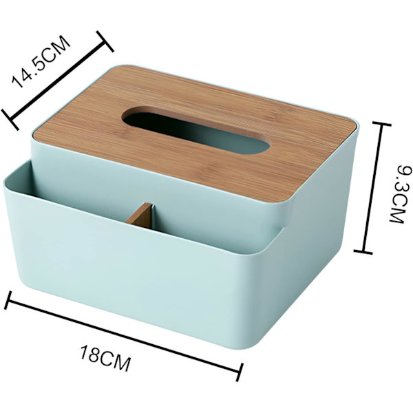 1 stycke (cyan) 3 i 1 Pappershållare Rektangulär, Pappershållare