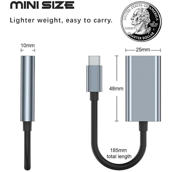 USB C - HDMI -sovitin näytölle, 4K HDMI - USB C -läppärin telakointi, A