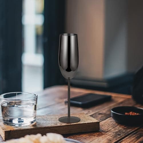 Champagne-glass i rustfritt stål