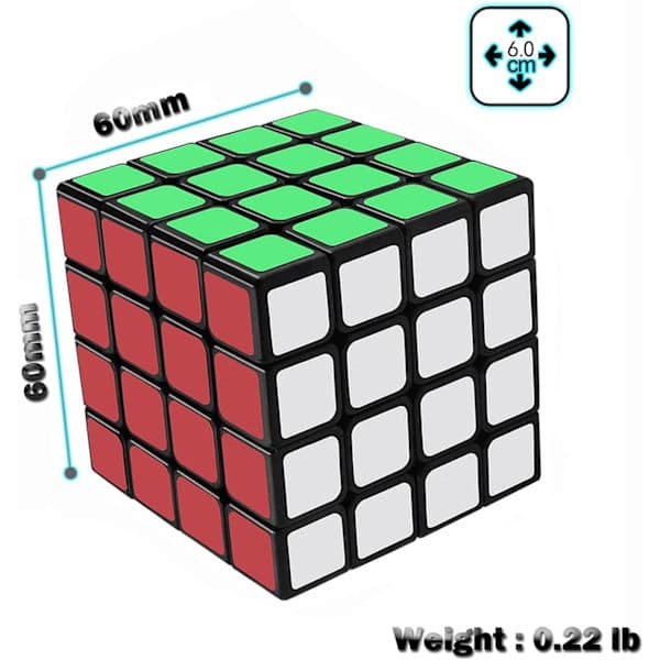 4 x 4 x 4 speed cube, original magisk kub-pussel, 62 mm advanc,A