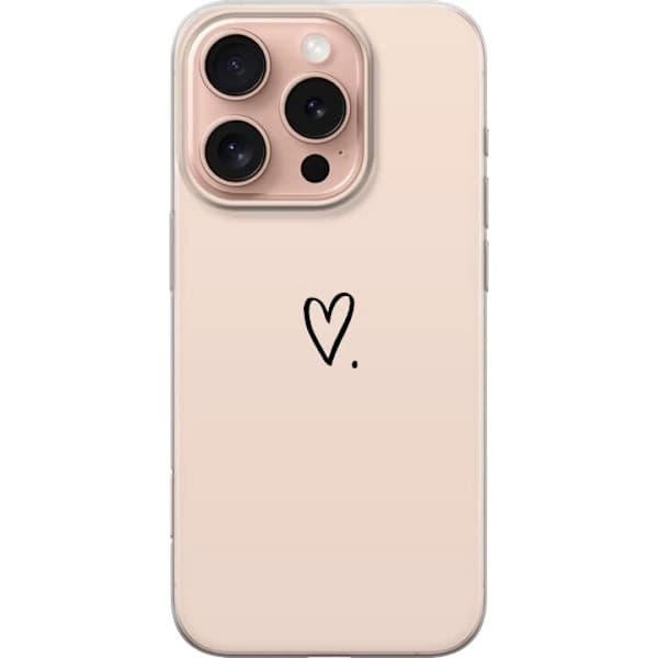 Apple iPhone 16 Pro Läpinäkyvä Kuori Sydän, A