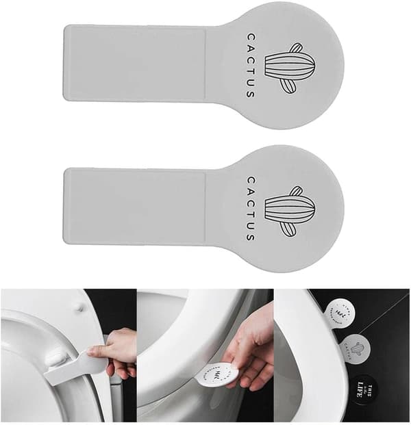 2 stycken (Grå, Kaktus) Toalettlockshiss, Sitslyft