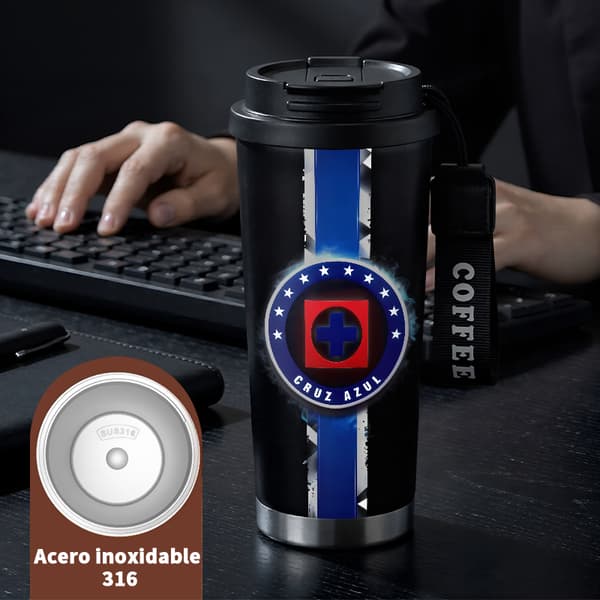 Kaffe Termokande 500ml Rustfrit Stål Minimalistisk Design Black