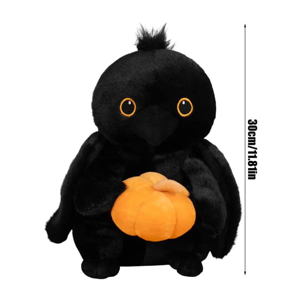 Jellycat Kråke som holder et gresskar kosedyr 30cm