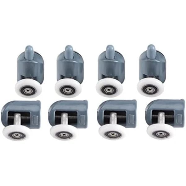 Set med 8 duschdörrsrullar - För duschdörr - 25 mm - Enkelt att, A