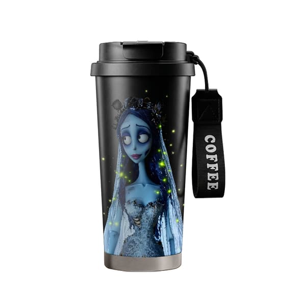 Termokaffekrus 500 ml rustfrit stål minimalistisk design Black