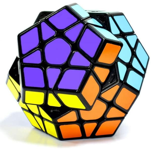Magic Cube Megaminx Cube 3x3 Megamix Dodecahedron Speed ​​Cube 3x3 Puslespil Legetøj Sort