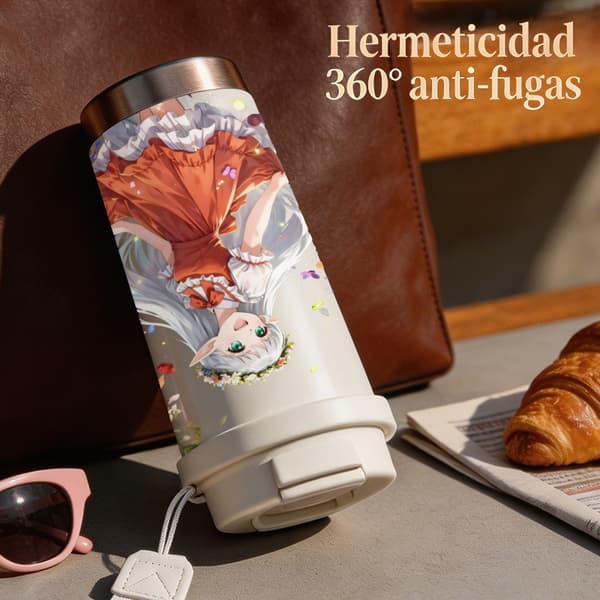 Bærbar kaffetermos 500ml rustfritt stål moderne design White
