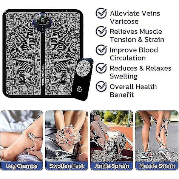 Fodmassage til fødder med neuropati, helkropsmassage til neuropati, 8 tilstande 19 niveauer fodmassage til neuropati Tw