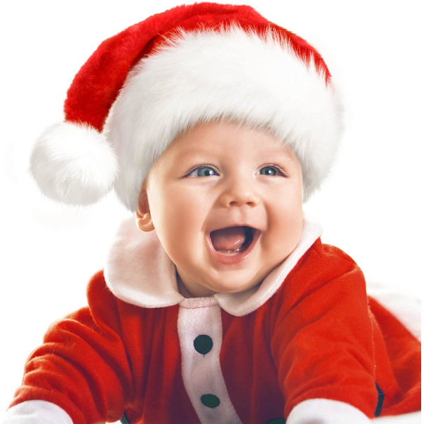 Baby Santa Hat, Baby Christmas Hat, Klassisk Tykkere Pels Nyfødt