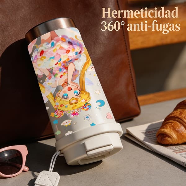 Kaffe Termokande 500ml Rustfrit Stål Sødt Design Pink