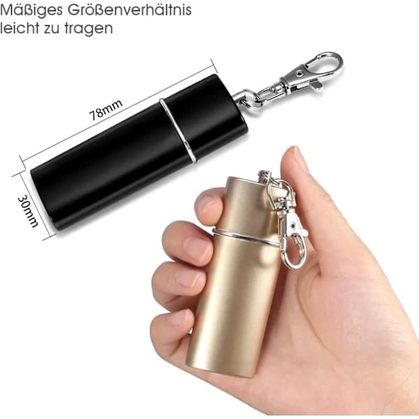 Set med 3 Bärbara Askkoppar (Svart + Rosa + Guld) Mini Reseaskkopp, A