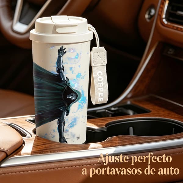Termokopp 500ml 316 Rustfritt Stål Festlig Design Black